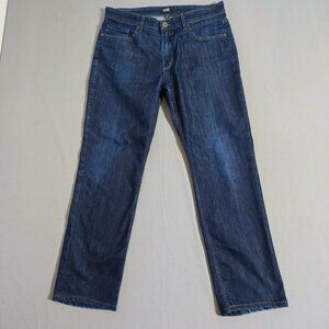 Paige Jeans men's size 34 ink blue colour Normandie selvedge straight leg denim
